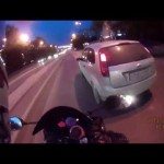 Agressieve motorrijder krijgt verdiende loon