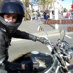 Bedankt mijnheer op de scooter