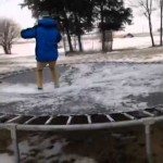 Bevroren trampoline