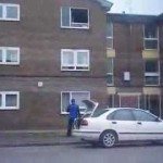 Bizarre manier van pizza leveren