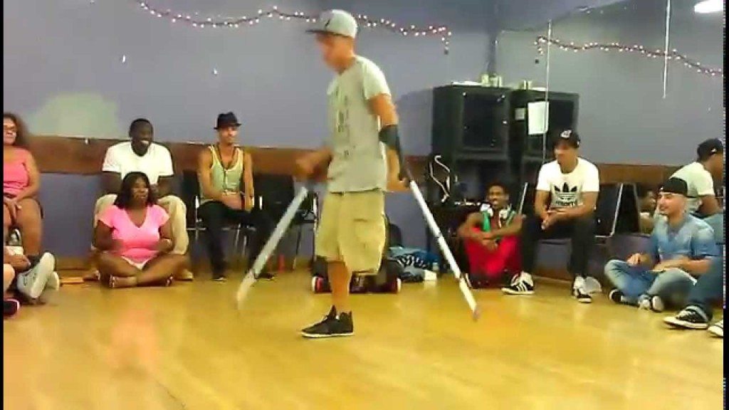 Breakdancer met één been