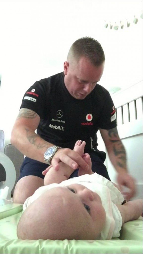 De eerste maal een luier verversen