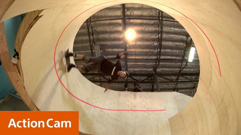 De horizontale skateboardloop