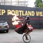 De vlammende doedelzakfietser