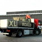 Driften met een vrachtwagen