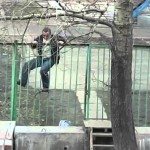 Dronken Rus maakt het zichzelf moeilijk