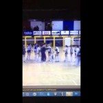 Fan slaagt speelster tegen de grond