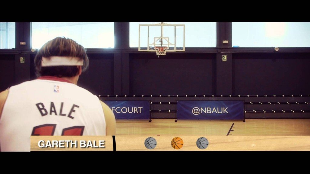 Gareth Bale kan ook basketballen