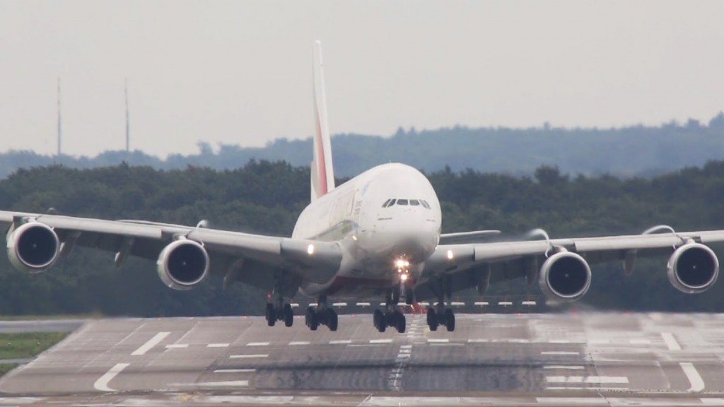 Gevaarlijke landing A380