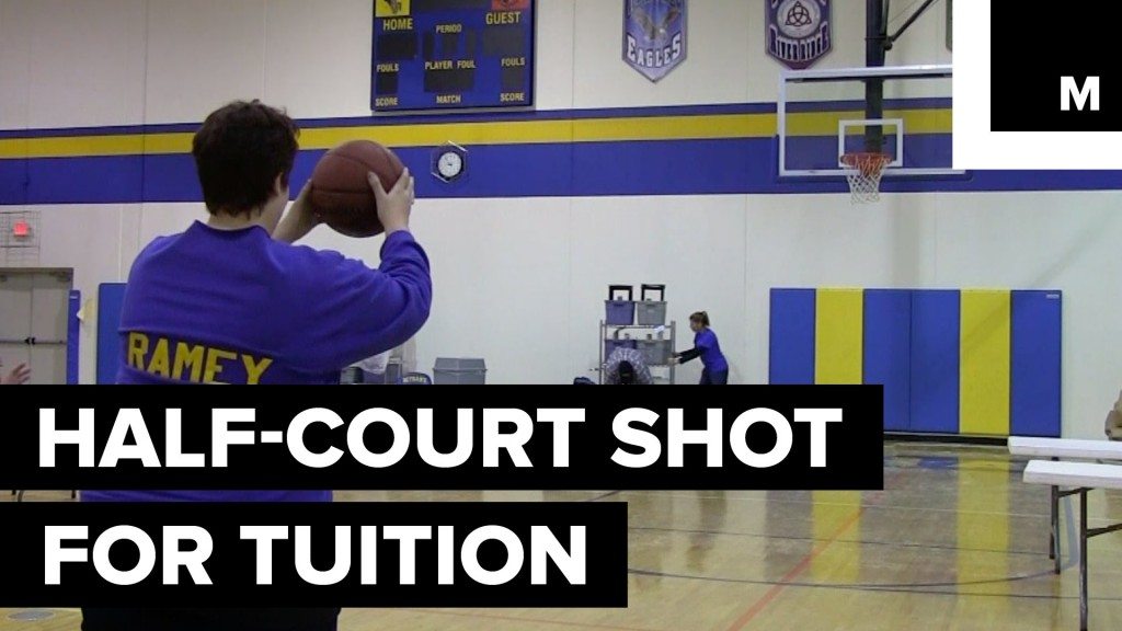 Half court shot gaat mis… of toch niet