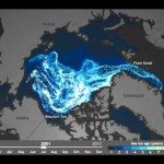 Het smeltende noordpoolijs