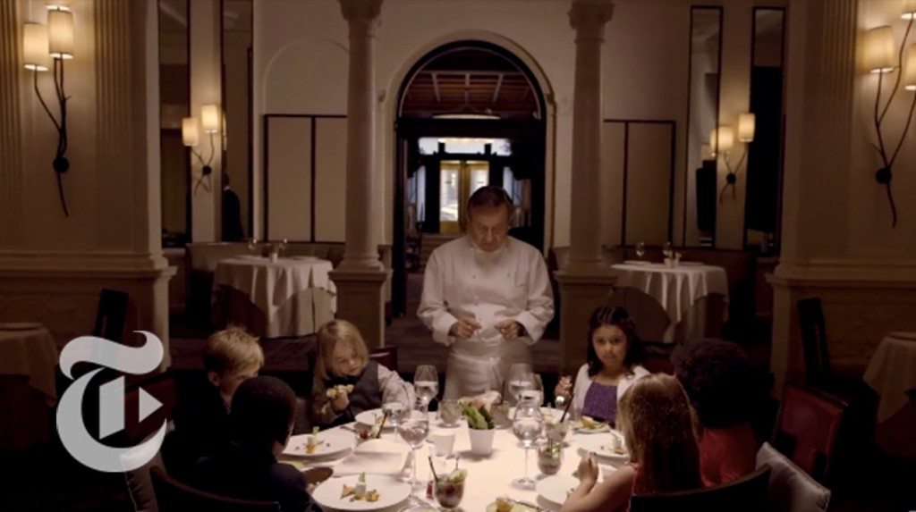 Kinderen in chique restaurant