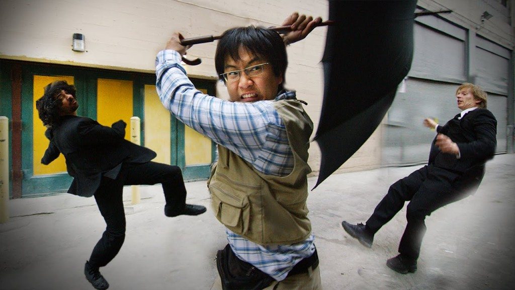 Kung fu met een paraplu