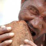 Man eet alleen stenen, grind en modder