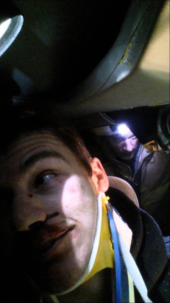 Man filmt zichzelf na ongeval