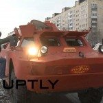 Met een pantserwagen als taxi