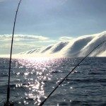 Mistbank op Lake Michigan