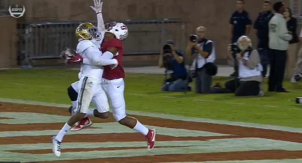 Mooie American Football catch