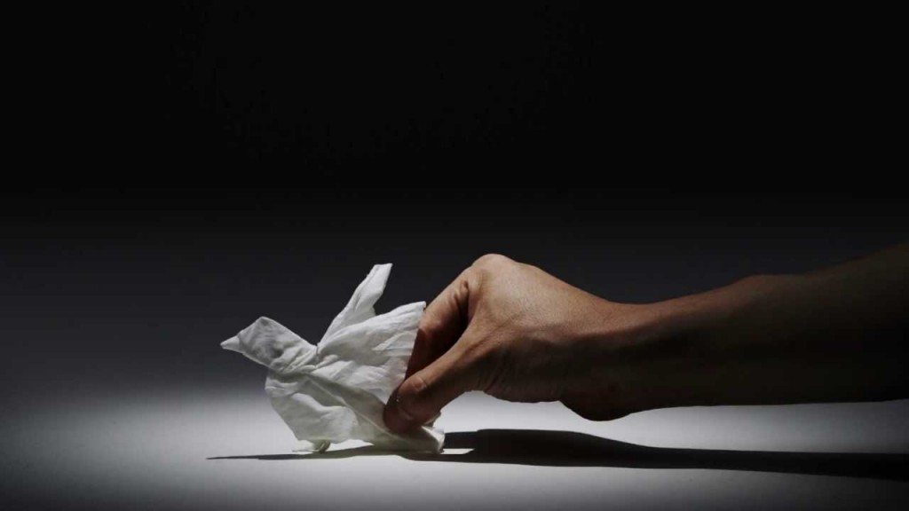 Origami met papieren zakdoekjes