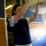 Rappende airhostess