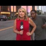 Reporter schrikt zich een ongeluk