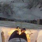 Rus springt brandend naar beneden