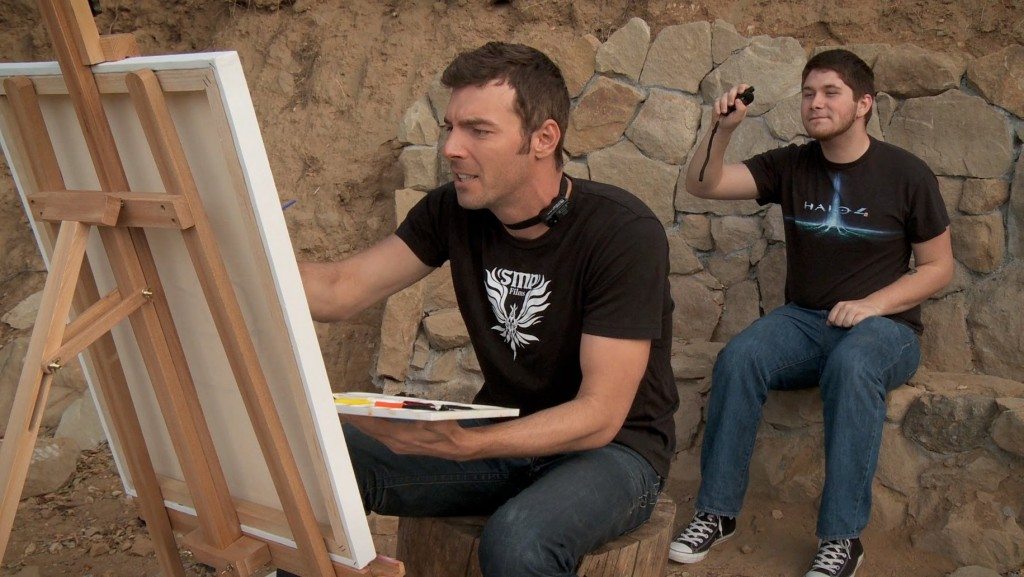 Schilderen met een elektrische schokhalsband