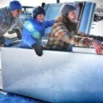 Sleeën met een koelkast