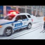 Snowboarden in New York
