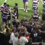 Streaker veroorzaakt gevecht