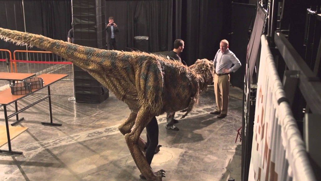 T-rex als Halloweengrap