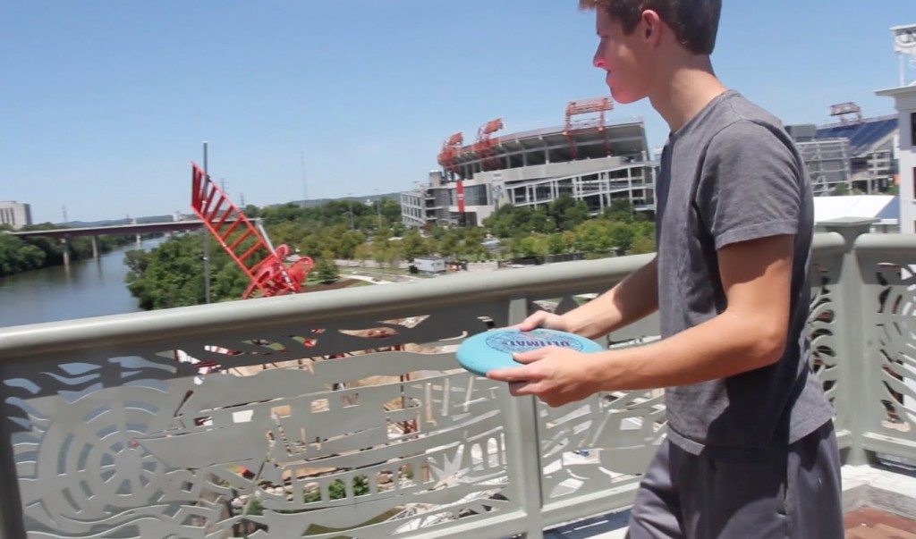 Throw en catch in het frisbee