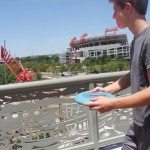 Throw en catch in het frisbee