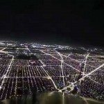 Timelapse van nachtelijke landing