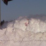 Trein in Canada ploegt makkelijk door sneeuw heen