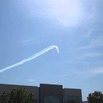 Verrast door een vliegtuig