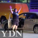 Vrouw dans voor arrestatie