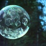 Zeepbellen worden ijsbellen