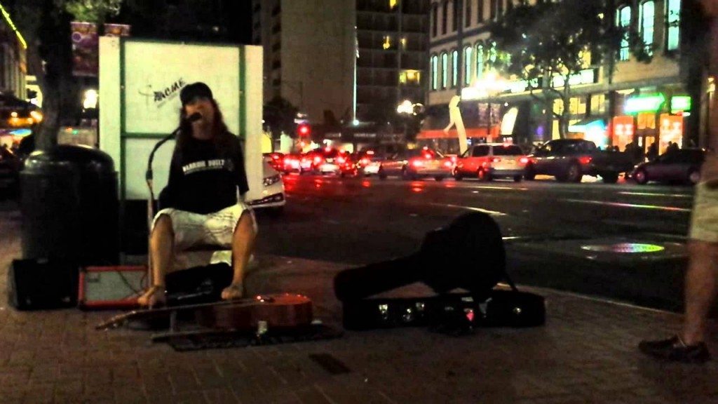 Zonder armen gitaar spelen