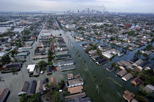 New Orleans onder water na orkaan katrina