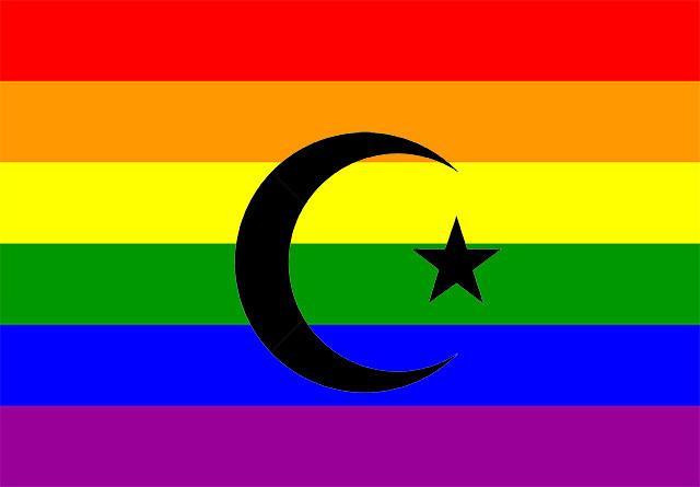 Homo vlag voor Moslims
