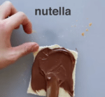 Boterham met aardbei-Nutella