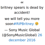 ‘Britney Spears is dood’ blijkt nep
