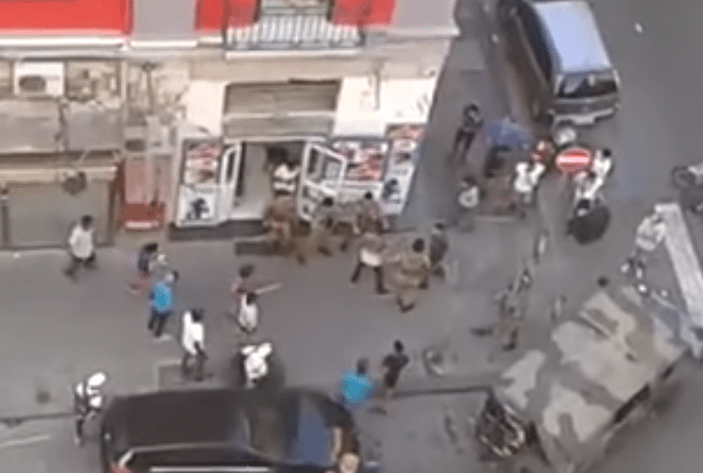 Groep migranten vallen Italiaanse militaire politie aan