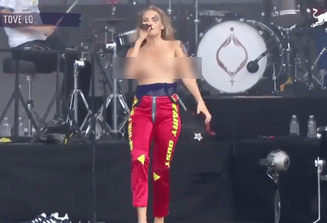 Tove Lo gaat halfnaakt tijdens Lollapalooza Chicago 2017