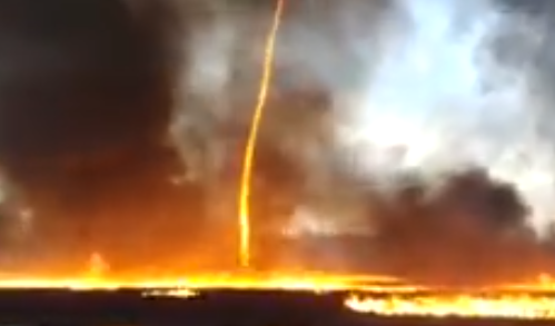 Firenado in Derbyshire, Engeland