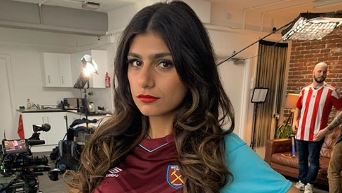 Mia Khalifa is fan van West Ham United FC