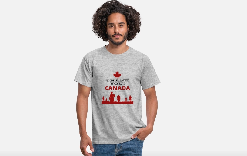 Thank you canada liberation t-shirt 75 years of freedom